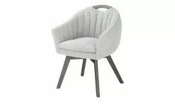 Berger & Rath Polsterstuhl mit Armlehne Lanx | Silver (Hellgrau) Londra (Hellgrau)