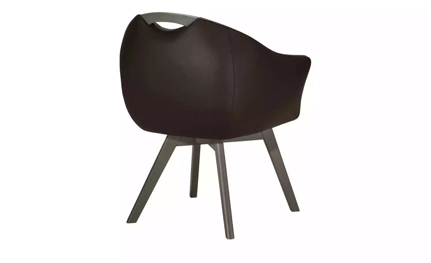 Berger & Rath Polsterstuhl mit Armlehne Lanx | Moor (Braun) Londra (Hellgrau) 5 Berger & Rath Polsterstuhl mit Armlehne Lanx | Moor (Braun) Londra (Hellgrau) – Bild 3