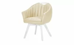 Berger & Rath Polsterstuhl mit Armlehne Lanx | Kreide (Creme) Cremeweiß