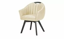 Berger & Rath Polsterstuhl mit Armlehne Lanx | Kreide (Creme) Anthrazit