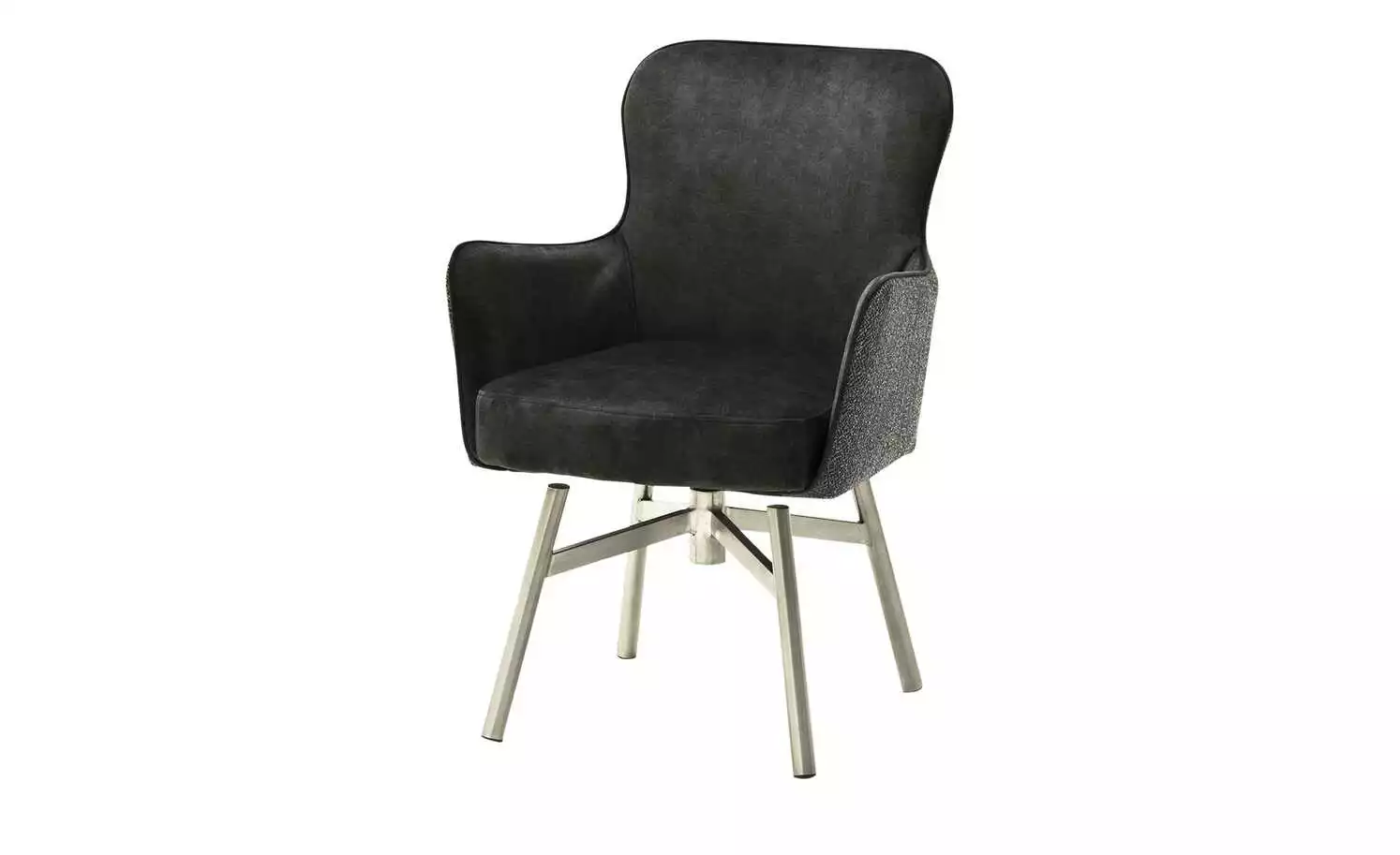 Polsterstuhl Effi | Anthrazit Ja Gerade Edelstahl 4 Polsterstuhl Effi | Anthrazit Ja Gerade Edelstahl – Bild 2