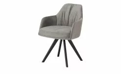 Woodford Polsterstuhl mit Armlehne Milan | Cloud Gray (Hellgrau) Schaumstoff