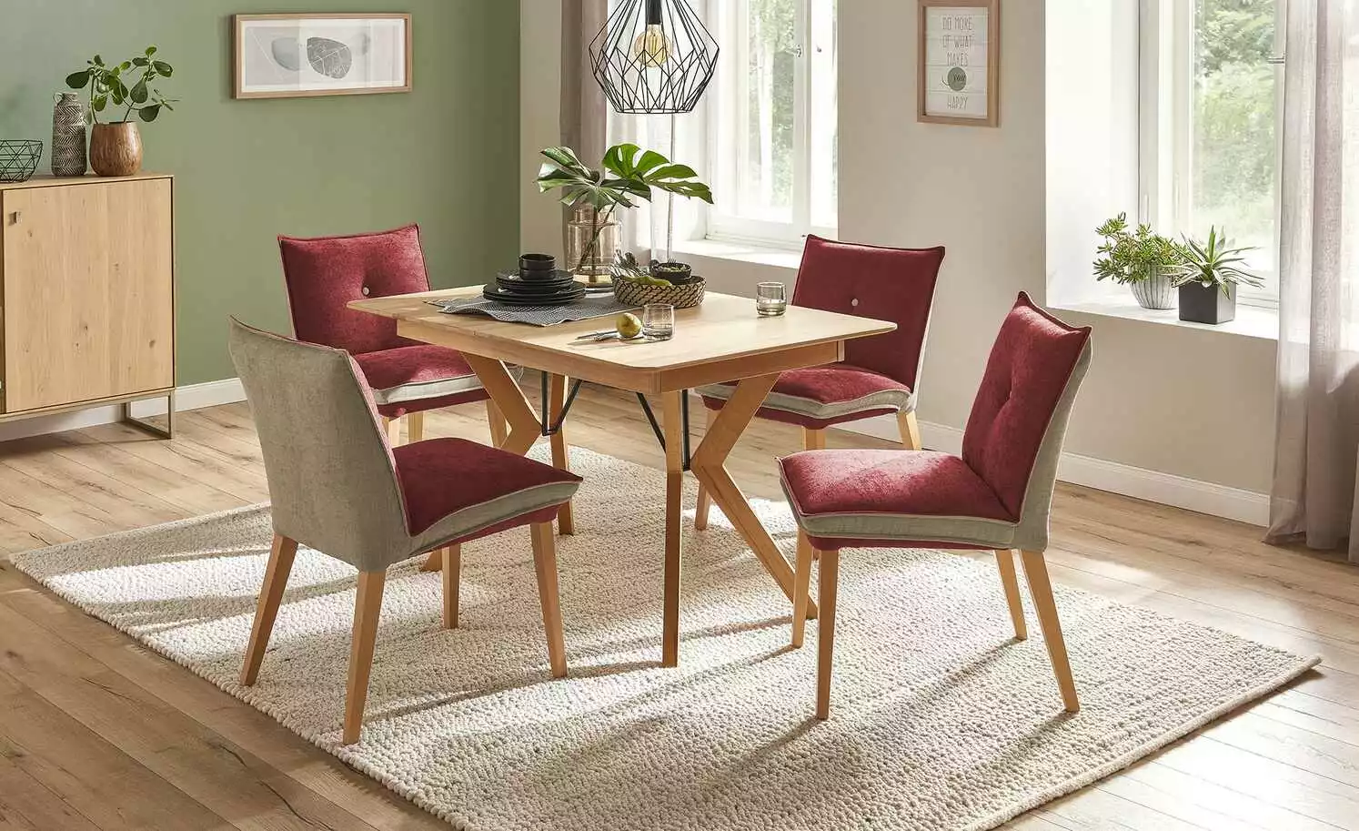 Woodford Polsterstuhl Sunna | Kombi Rosso (Rot / Beige) 3 Woodford Polsterstuhl Sunna | Kombi Rosso (Rot / Beige)