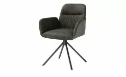 uno Polster-Armlehnstuhl Sevan | Innen: Dunkelgrau / Außen: Hellgrau 4-Fuß, drehbar