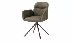 uno Polster-Armlehnstuhl Sevan | Innen: Dunkelbraun / Außen: Braun 4-Fuß, drehbar