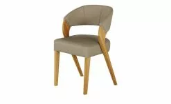 Woodford Leder-Polsterstuhl Marion | Steingrau