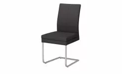 Woodford Kunstleder-Freischwinger mit Griff Levi | Braun