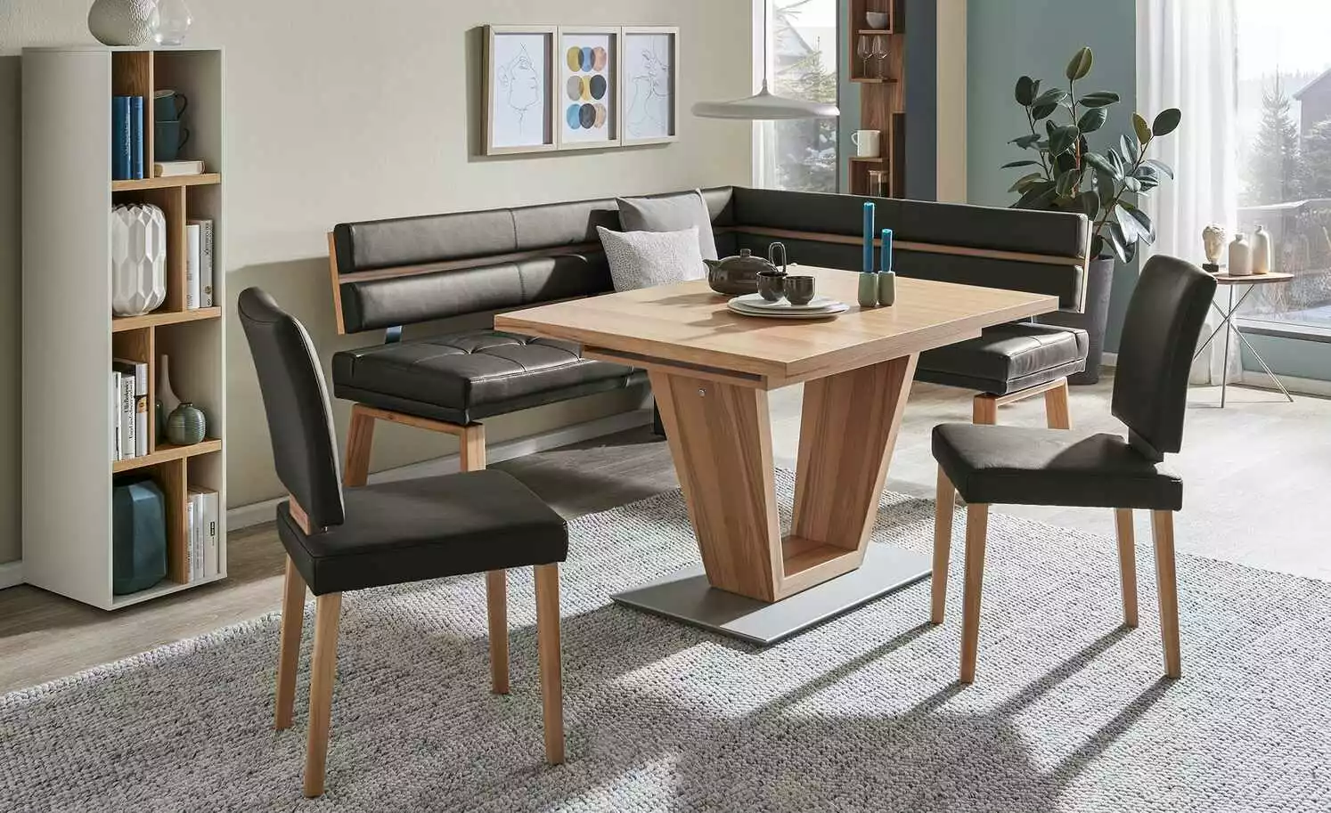 Leder-Polsterstuhl Canto III | Schoko (Braun) 3 Leder-Polsterstuhl Canto III | Schoko (Braun)