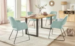 Woodford Kufenstuhl mit Armlehne Berlin | Türkis