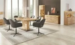 Polsterstuhl drehbar Lemonde | Anthrazit Geschlossener Rücken Schwarz matt