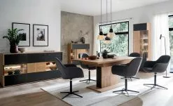 Polsterstuhl drehbar Lemonde | Anthrazit Offener Rücken Schwarz matt -Stühle Verkäufe 2023 14308357 4 202102051235