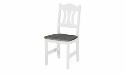 maison bleue Holzstuhl massiv Carola | Weiß / Grau