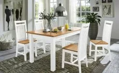 maison bleue Holzstuhl Bendix | Weiß / laugenfarbig