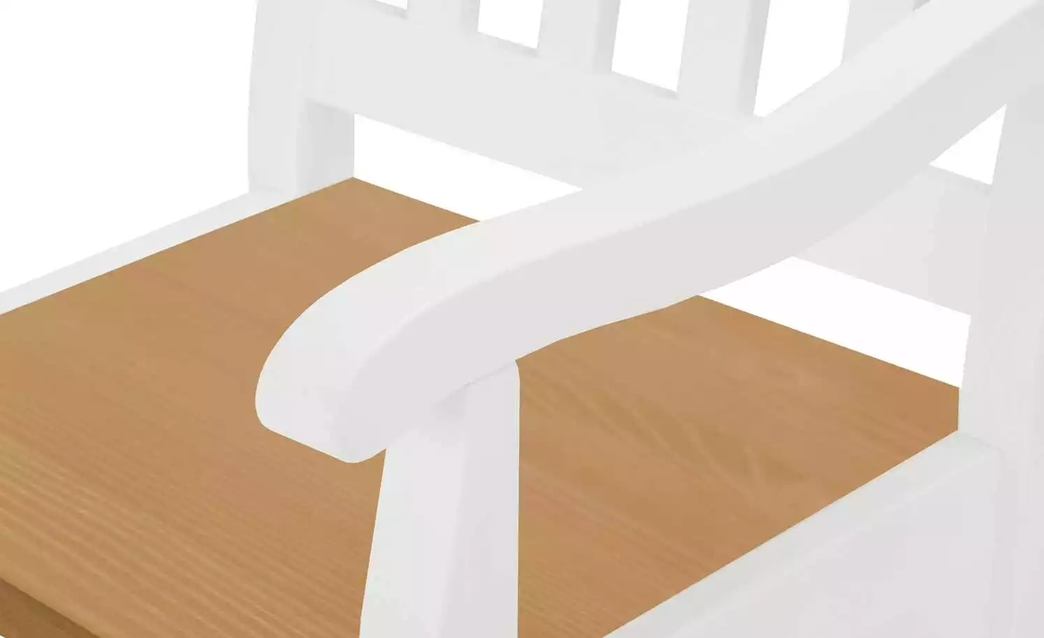 maison bleue Holzstuhl mit Armlehne Bendix | Weiß / laugenfarbig 5 maison bleue Holzstuhl mit Armlehne Bendix | Weiß / laugenfarbig – Bild 3