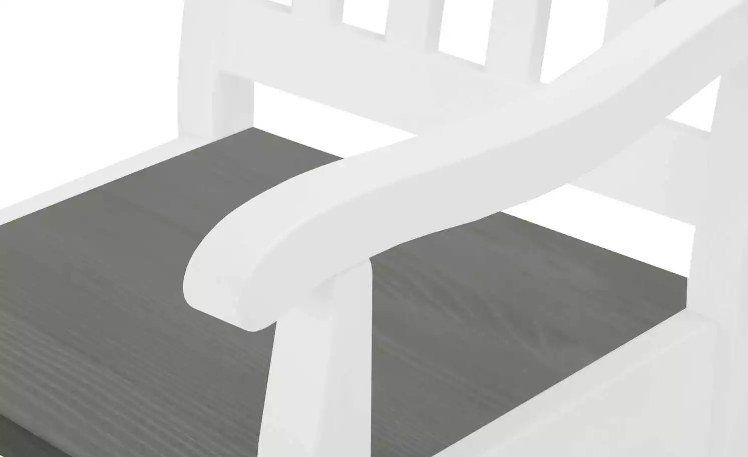 maison bleue Holzstuhl mit Armlehne Bendix | Weiß / Grau 4 maison bleue Holzstuhl mit Armlehne Bendix | Weiß / Grau – Bild 2