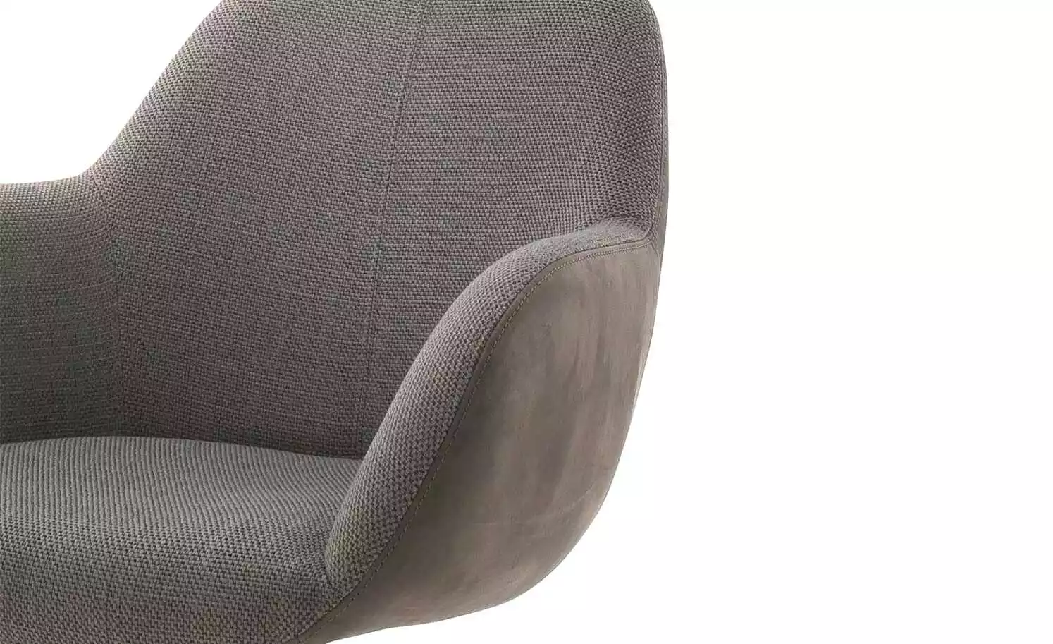 Polsterstuhl drehbar Lemonde | Cappuccino (Braun) Geschlossener Rücken Schwarz matt 5 Polsterstuhl drehbar Lemonde | Cappuccino (Braun) Geschlossener Rücken Schwarz matt – Bild 3