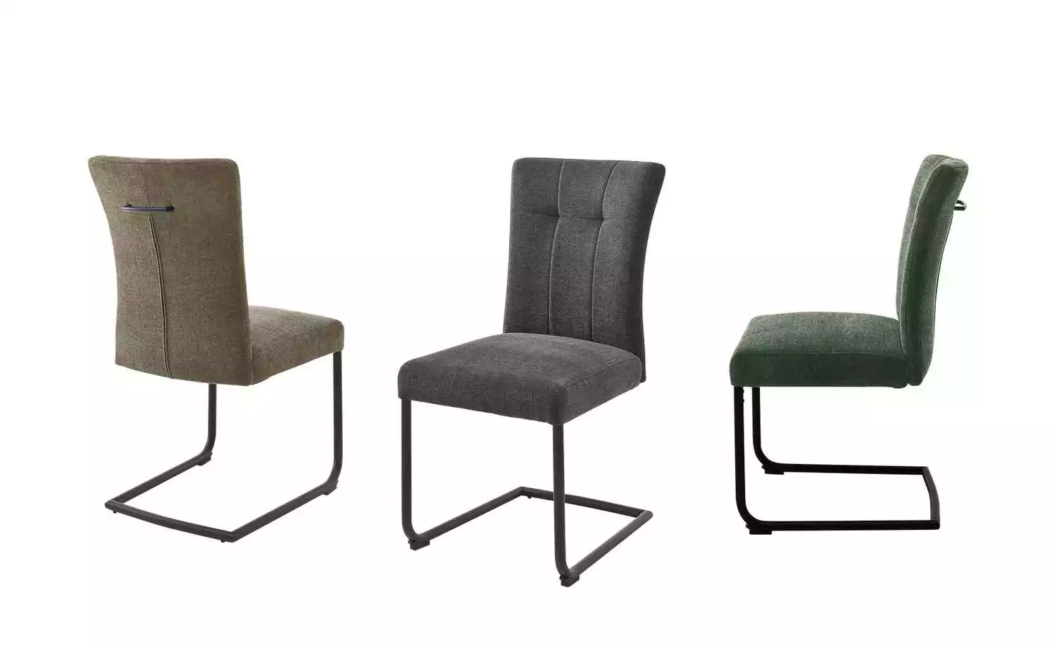 uno Polsterschwingstuhl Vieste | Anthrazit Schwarz matt 4 uno Polsterschwingstuhl Vieste | Anthrazit Schwarz matt – Bild 2