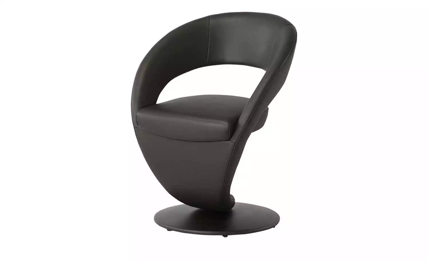 Leder-Drehstuhl Kingsman | Mocca (Dunkelbraun) Rund 3 Leder-Drehstuhl Kingsman | Mocca (Dunkelbraun) Rund