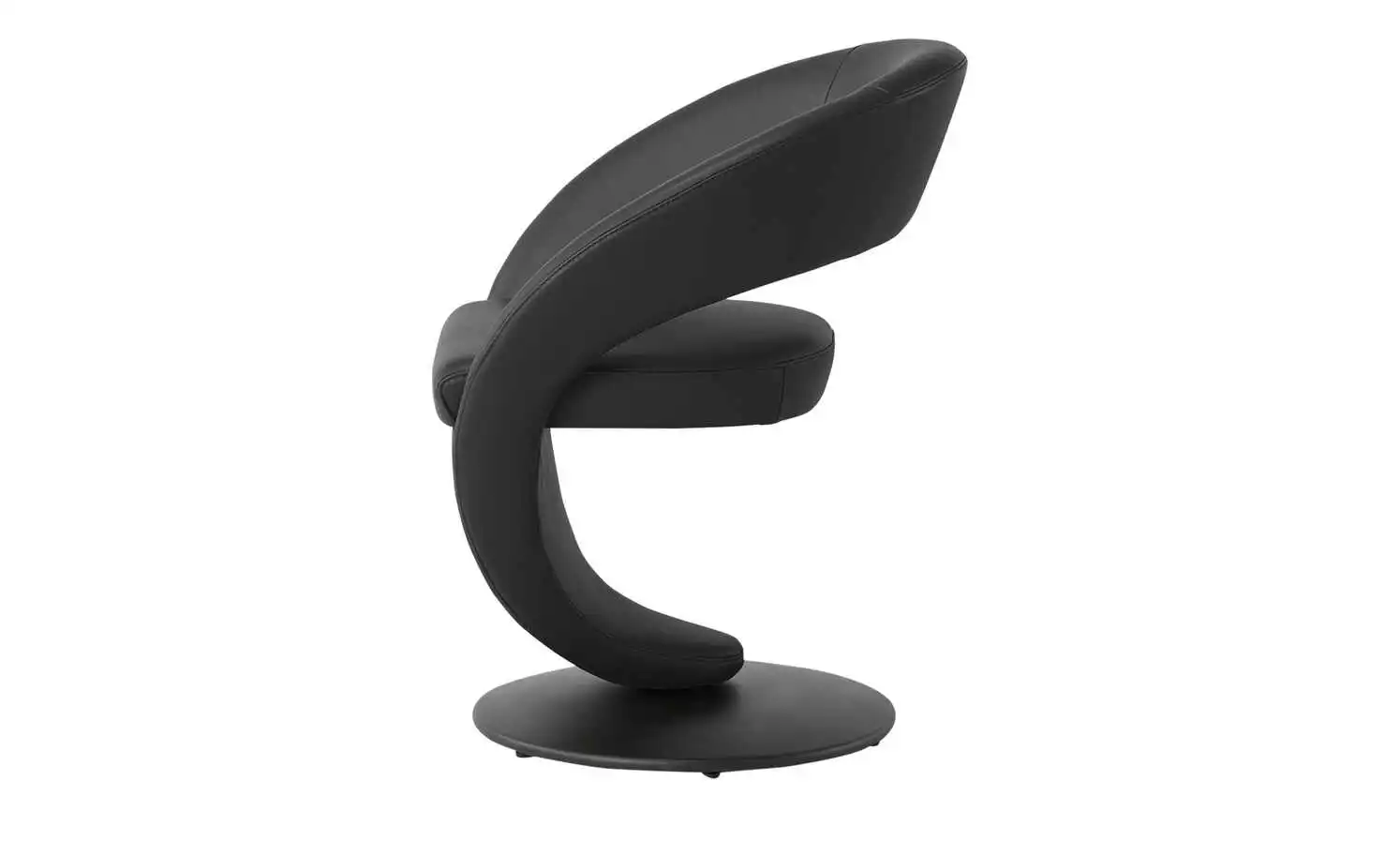 Leder-Drehstuhl Kingsman | Schwarz Rund 5 Leder-Drehstuhl Kingsman | Schwarz Rund – Bild 3