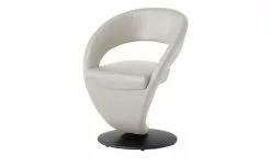 Leder-Drehstuhl Kingsman | Delfin (Hellgrau) Rund