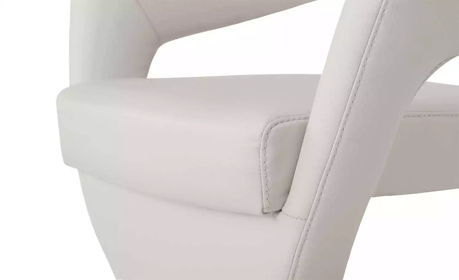 Leder-Drehstuhl Kingsman | Delfin (Hellgrau) Eckig 6 Leder-Drehstuhl Kingsman | Delfin (Hellgrau) Eckig – Bild 4