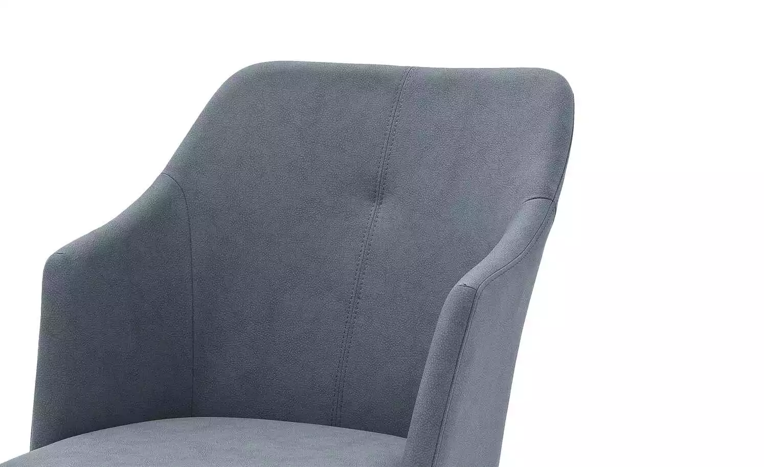 Polsterstuhl Dita | Graublau Freischwinger rund hohe Armlehne 6 Polsterstuhl Dita | Graublau Freischwinger rund hohe Armlehne – Bild 4