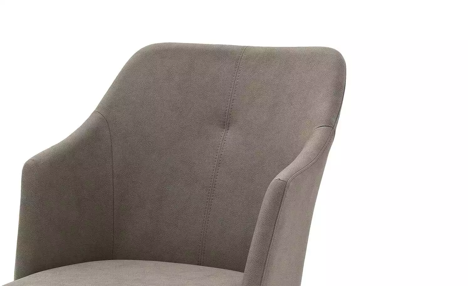 Polsterstuhl Dita | Taupe (Beige) Freischwinger rund hohe Armlehne 6 Polsterstuhl Dita | Taupe (Beige) Freischwinger rund hohe Armlehne – Bild 4