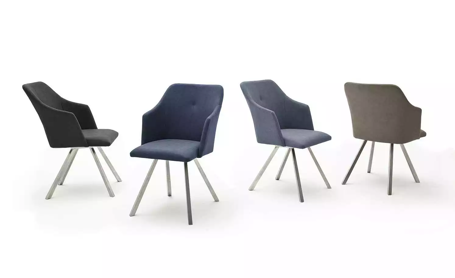 Polsterstuhl Dita | Anthrazit 4-Fuß eckig hohe Armlehne 3 Polsterstuhl Dita | Anthrazit 4-Fuß eckig hohe Armlehne