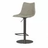 Barhocker MyToby | Lichtgrau Schwarz runder Bodenteller