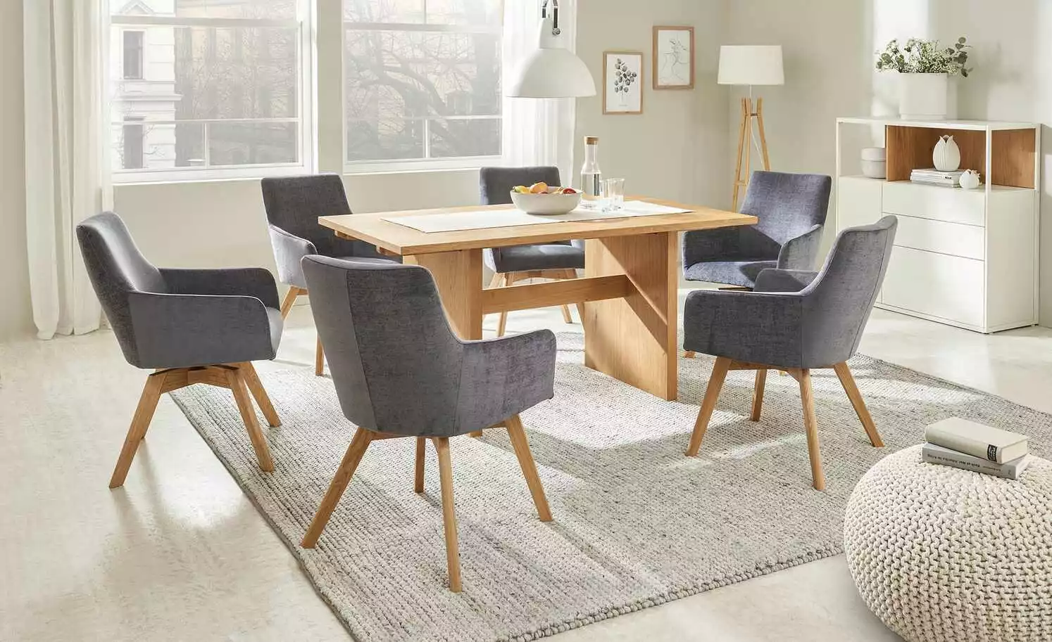 Wohnwert Armlehn-Polsterstuhl Fina | Stone (Grau) Nein 3 Wohnwert Armlehn-Polsterstuhl Fina | Stone (Grau) Nein