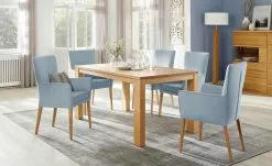 Wohnwert Armlehn-Polsterstuhl Aron | Grau-Blau