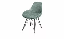 JOOP! Chenille-Schalenstuhl Wires | Grau-Blau