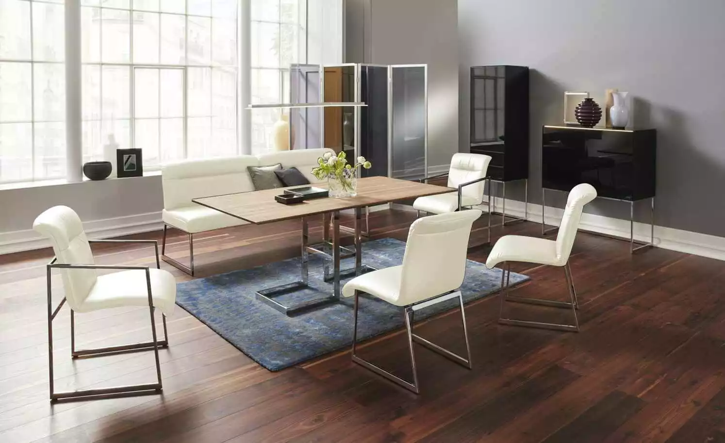 JOOP! Leder-Kufenstuhl Cubic | Perle (Creme) Nein 4 JOOP! Leder-Kufenstuhl Cubic | Perle (Creme) Nein – Bild 2