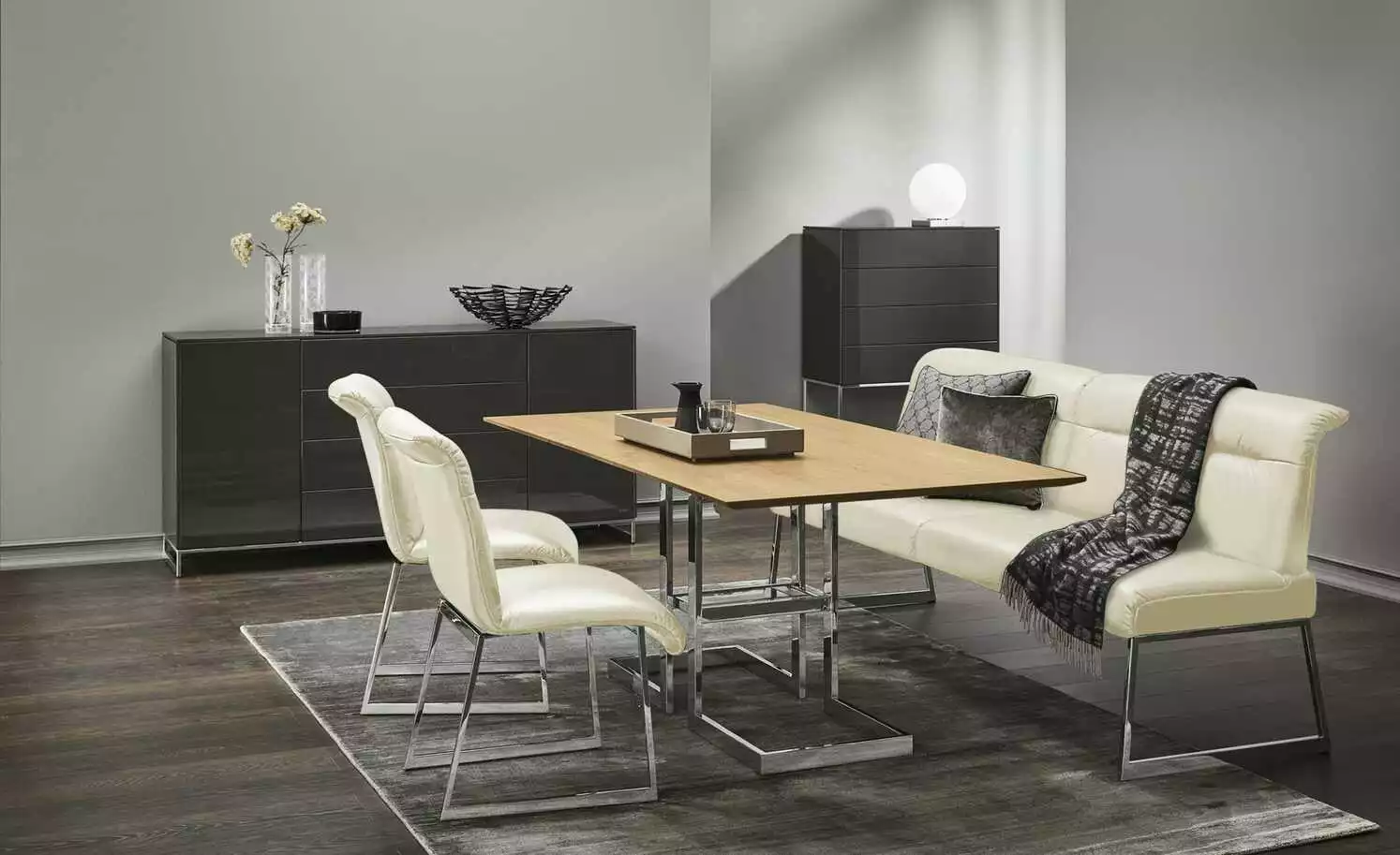 JOOP! Leder-Kufenstuhl Cubic | Perle (Creme) Nein 3 JOOP! Leder-Kufenstuhl Cubic | Perle (Creme) Nein