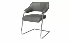 JOOP! Leder-Schwingstuhl Loft | Zinn (Grau)