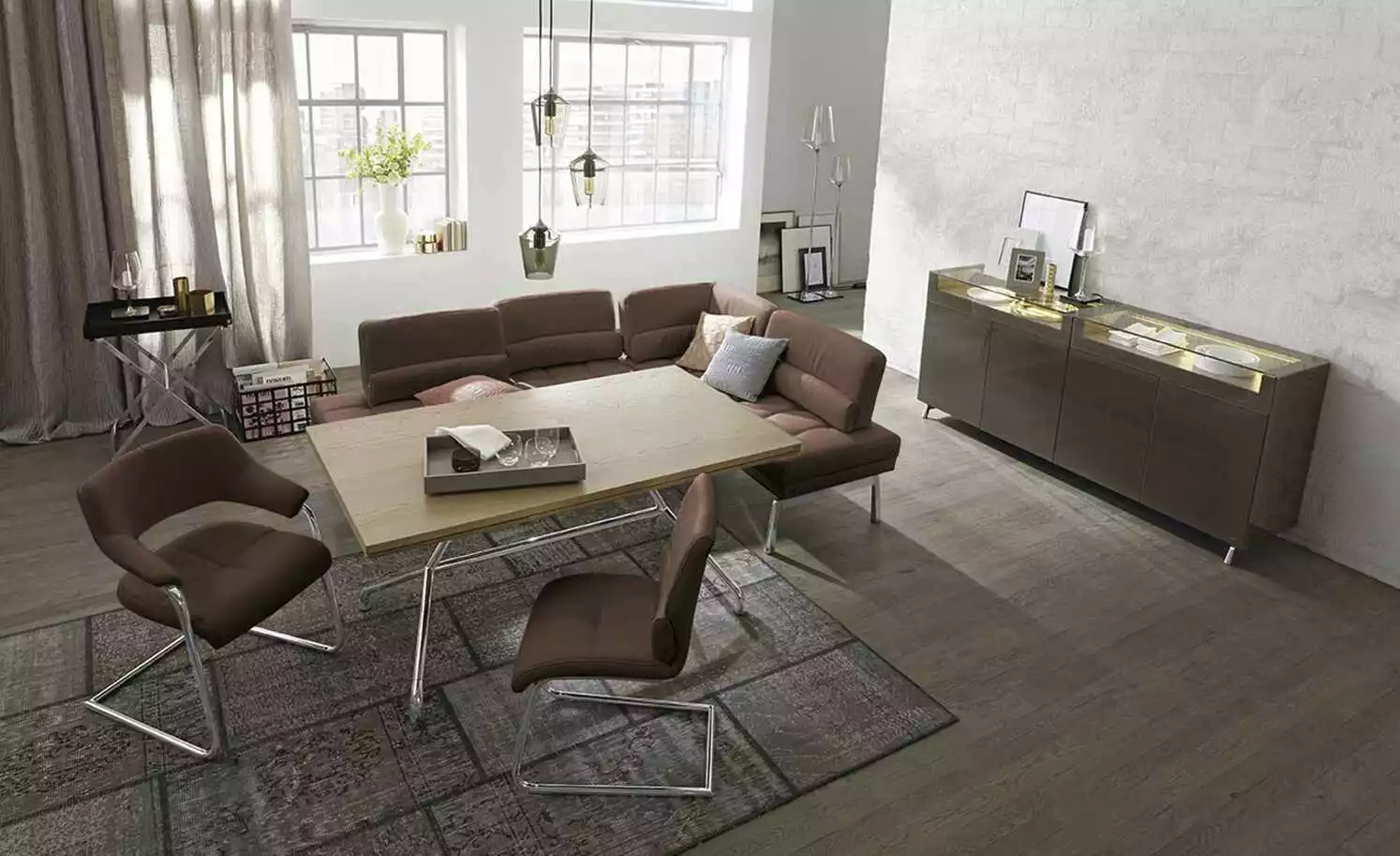 JOOP! Leder-Schwingstuhl Loft | Nougat (Dunkelbraun) 3 JOOP! Leder-Schwingstuhl Loft | Nougat (Dunkelbraun)