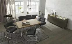 JOOP! Leder-Schwingstuhl Loft | Rabe (Schwarz)