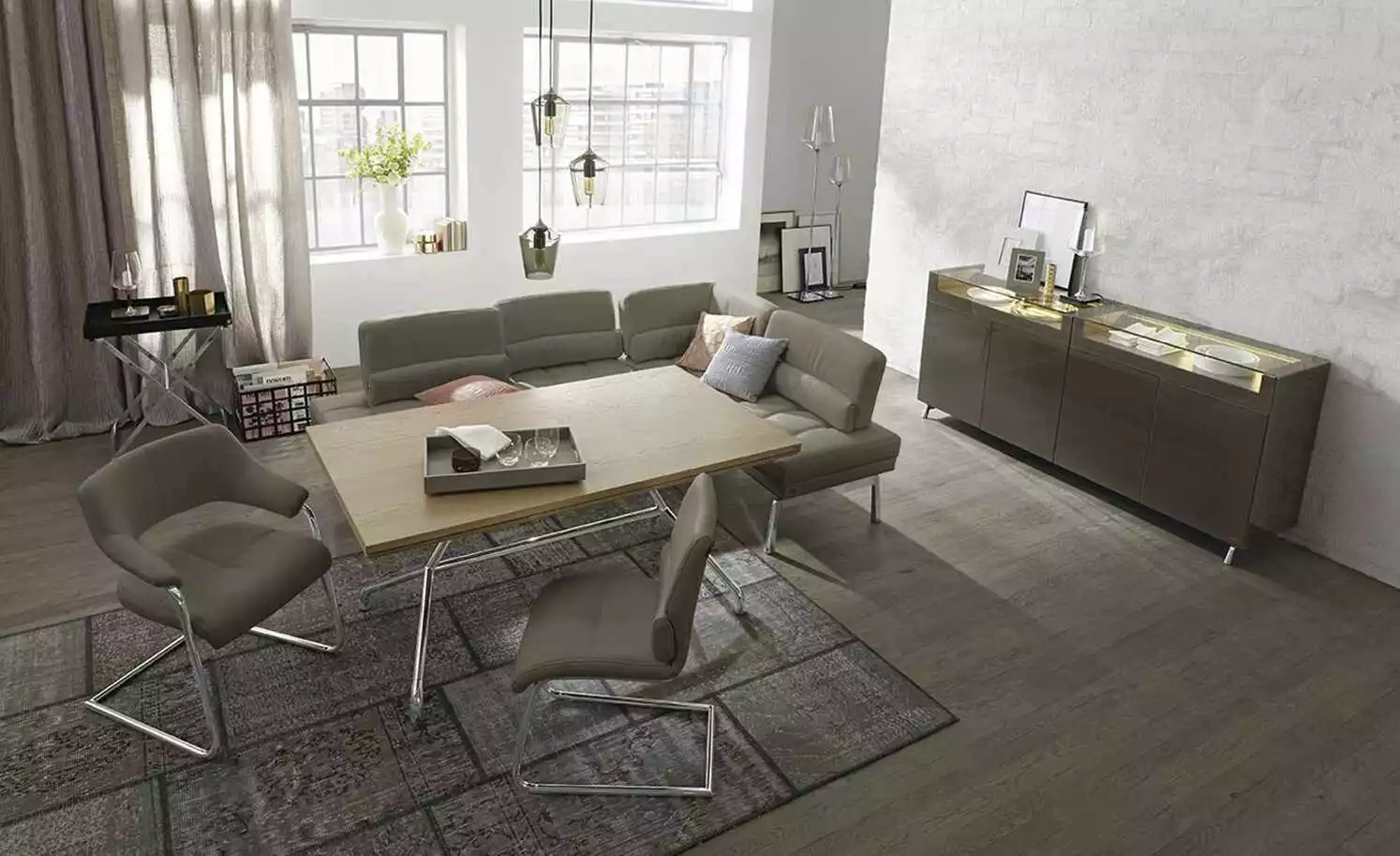 JOOP! Leder-Schwingstuhl Loft | Stone (Dunkelgrau) 3 JOOP! Leder-Schwingstuhl Loft | Stone (Dunkelgrau)