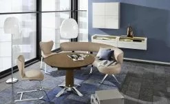 JOOP! Leder-Schwingstuhl Lounge | Smoke (Hellbraun) Schwingstuhl