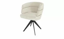 JOOP! Polster-Drehsessel Curves | Carrara (Beige) 4-Fußstuhl