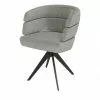 JOOP! Polster-Drehsessel Curves | Stone (Grau) 4-Fußstuhl