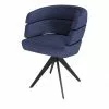 JOOP! Polster-Drehsessel Curves | Marine (Dunkelblau) 4-Fußstuhl