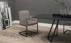 JOOP! Samt-Schwingstuhl Swing | Rauch (Grau) Ja