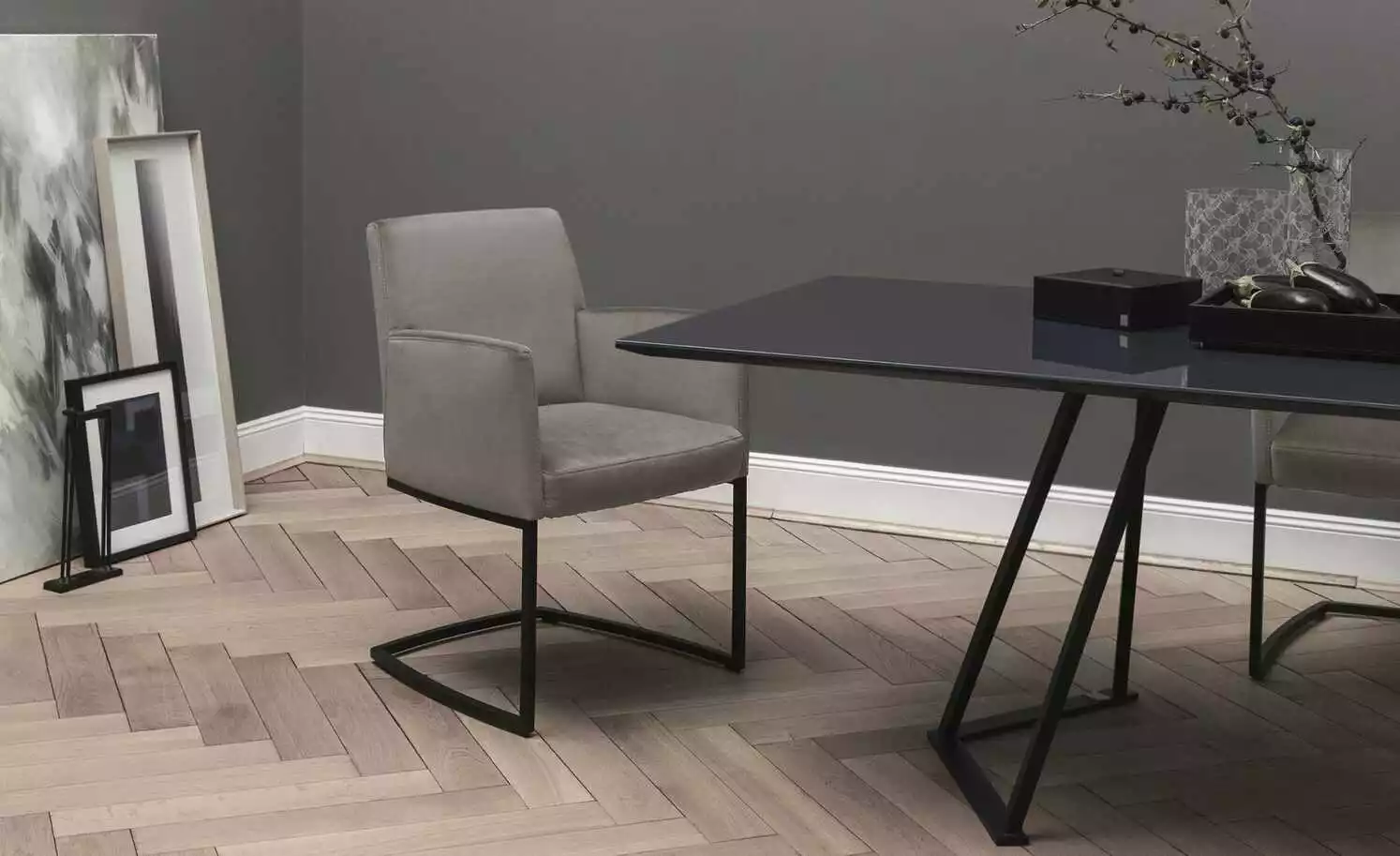 JOOP! Samt-Schwingstuhl Swing | Rauch (Grau) Ja 3 JOOP! Samt-Schwingstuhl Swing | Rauch (Grau) Ja