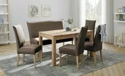 Woodford Polsterstuhl Gerda | Braun Eiche Bianco