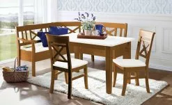 maison bleue Holzstuhl massiv Florian | bernsteinfarben / Weiß Nein