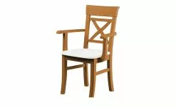 maison bleue Holzstuhl massiv Florian | bernsteinfarben / Weiß Ja