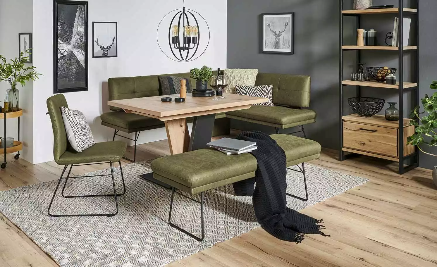 Kufenstuhl mit Griff | Grün 3 Kufenstuhl mit Griff | Grün