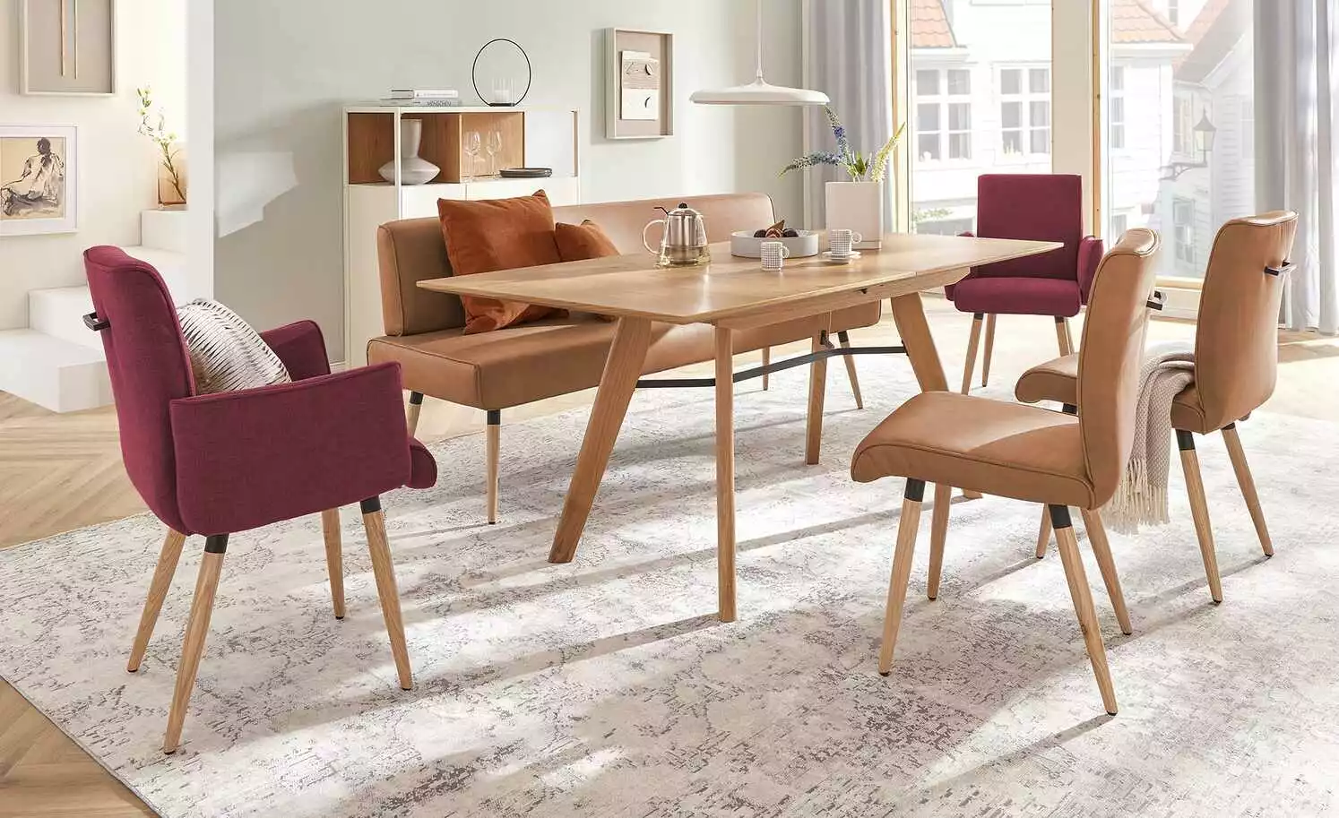 Armlehnstuhl mit Griff | Bordeaux (Rot) 3 Armlehnstuhl mit Griff | Bordeaux (Rot)