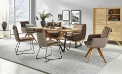 KOINOR Armlehnstuhl Leder Schwof | Muskat (Braun) / Braun Ja